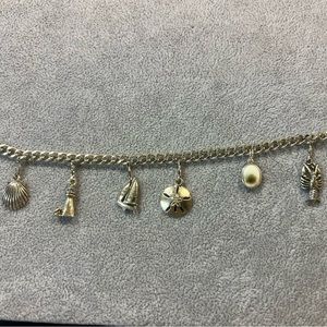 Nautical charm Bracelet lobster, lighthouse, sand dollar, sailboat, seashell.